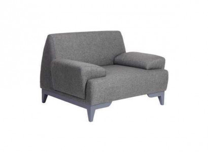 Grauer Designer Sessel Moderner Wohnzimmer 1-Sitzer Relax Polstersessel